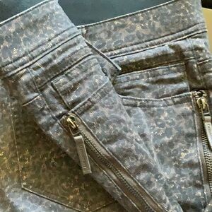 EUC leopard skinny jeans.